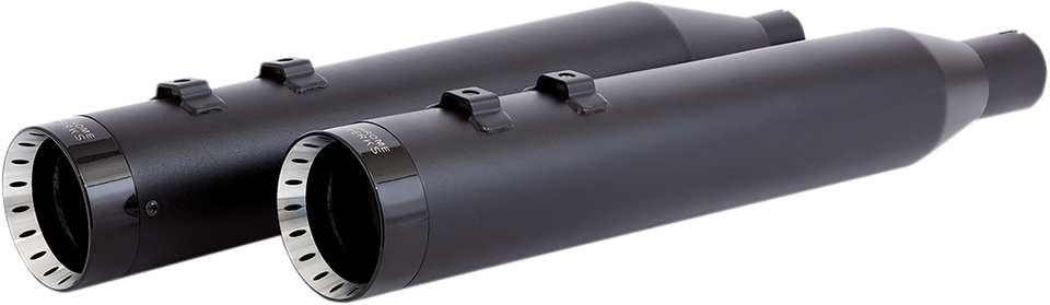 4.5" Mufflers for Touring - Black with Turbine