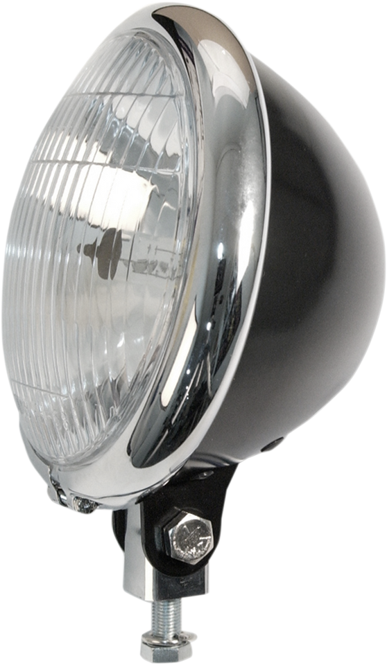 5 3/4" Headlight Assembly - Black/Chrome - Lutzka's Garage