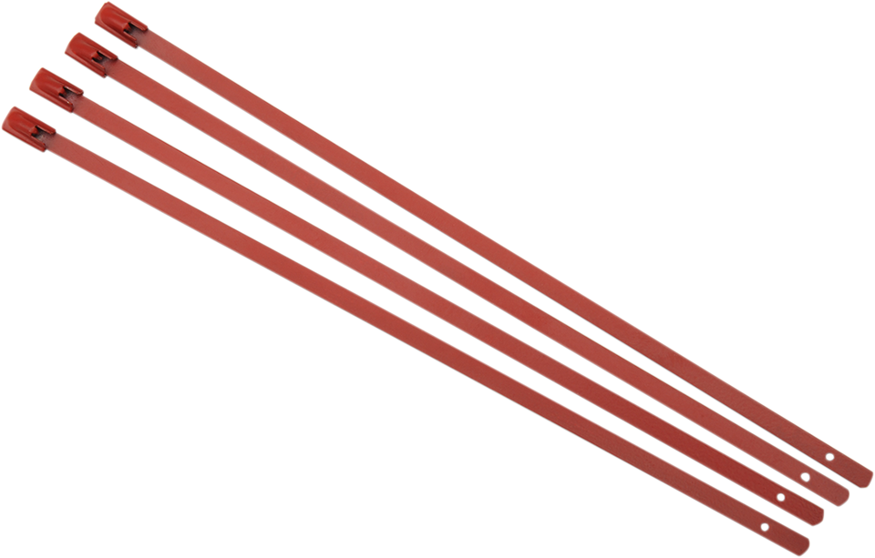 Exhaust Wrap Clamps - Red - 4 Pack - Lutzka's Garage