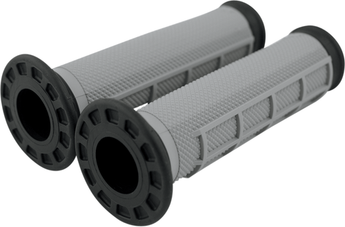 Grips - Dual Compound - Half Waffle - ATV - Black - Lutzka's Garage