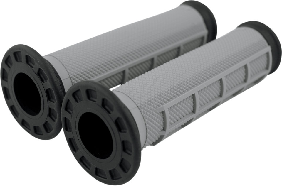 Grips - Dual Compound - Half Waffle - ATV - Black - Lutzka's Garage