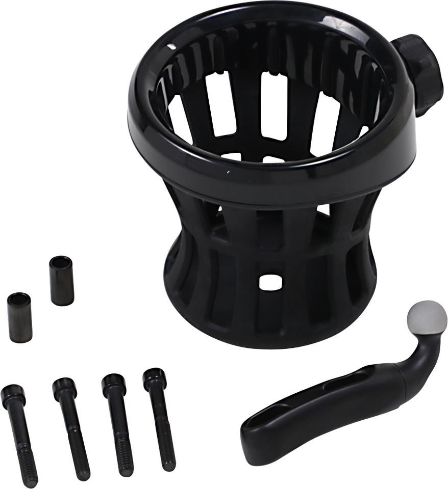 Drink Holder - Perch Mount - Black - Lutzka's Garage