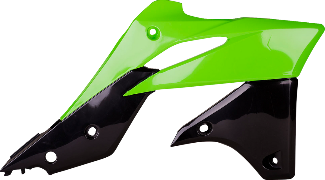 Radiator Cover - OEM Green/Black - KX 250F