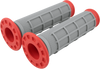 Grips - Dual Compound - Half Waffle - ATV - Red - Lutzka's Garage