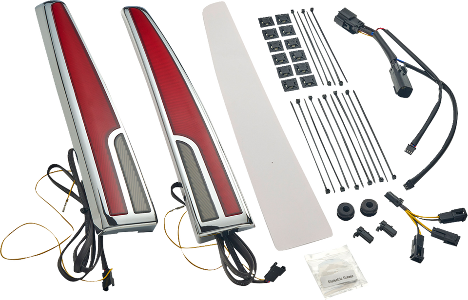 LED Taillight - Red Lens - Chrome - Tri Glide - Lutzka's Garage