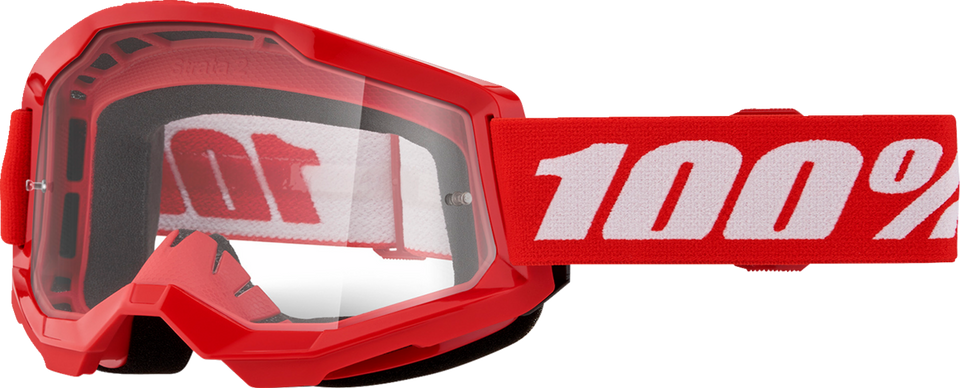 Strata 2 Goggle - Red - Clear - Lutzka's Garage