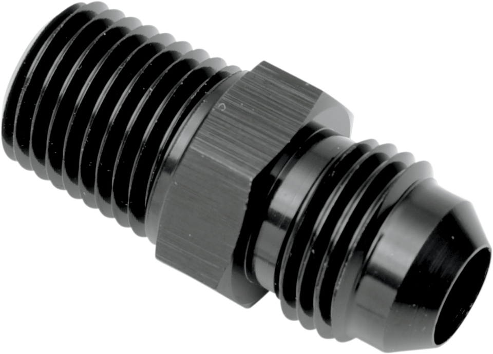 Oil Line Fitting - Black -Straight - 1/8" NPT