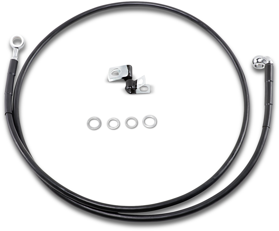 Brake Line - Front - Black - +10" - 99-07 FXST - Lutzka's Garage