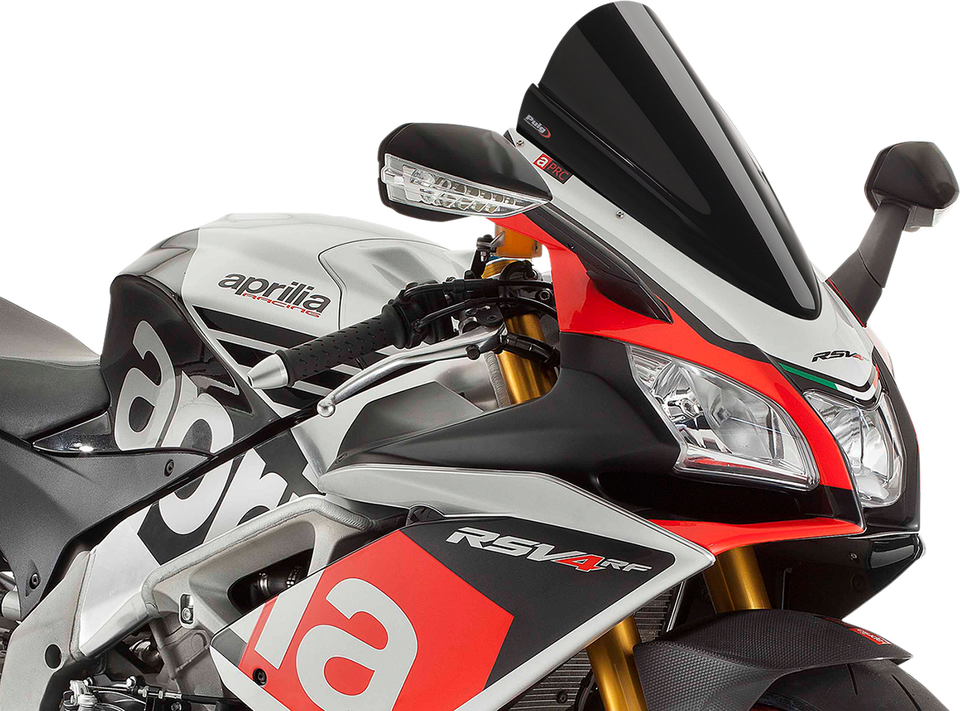 Race Windscreen - 15-1/2" - Black - RSV4 - Lutzka's Garage