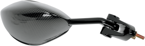 Mirror - Side View - Black/Carbon Fiber - Rectangle - Right - Kawasaki