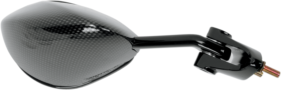 Mirror - Side View - Black/Carbon Fiber - Rectangle - Right - Kawasaki