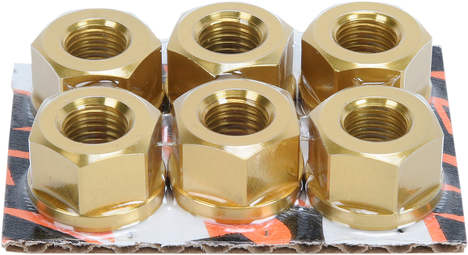 Aluminum Sprocket Nuts - Gold - M10 x 1.25 - Lutzka's Garage