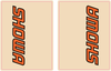Upper Fork Decal - Showa - Orange/Black - Lutzka's Garage