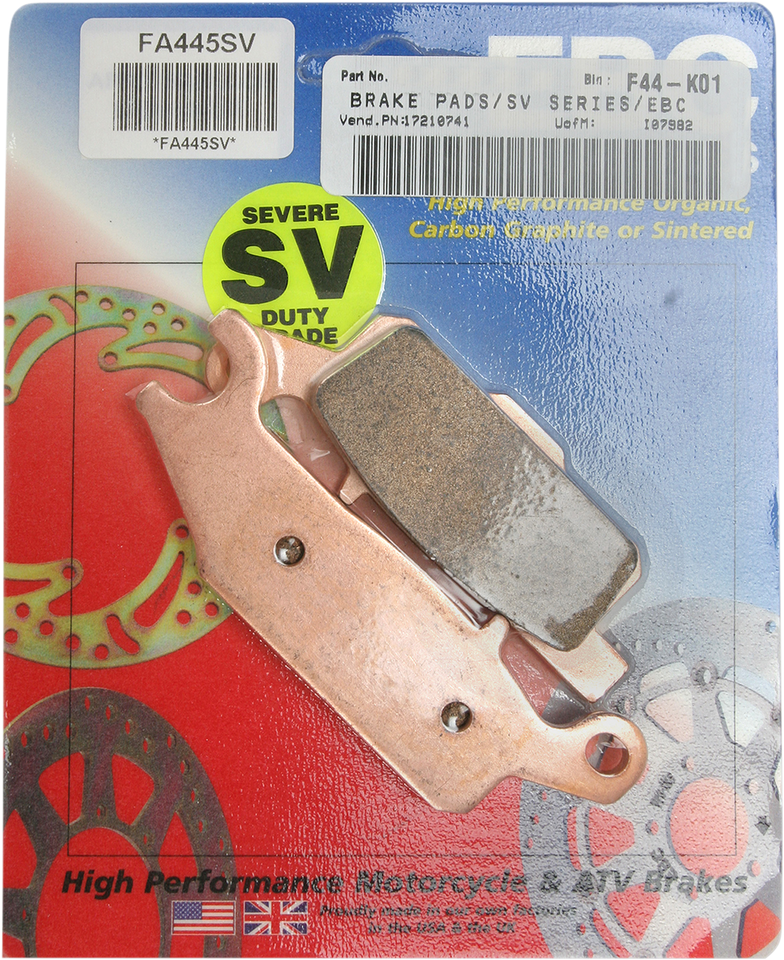 SV Severe Duty Brake Pads - FA445SV