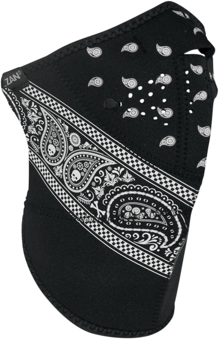 3-Panel Neo-X Neoprene Face Mask - Classic Bandana - Paisley - Lutzka's Garage