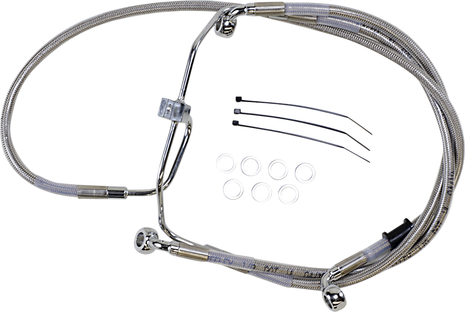 Brake Line - +8" - Stainless Steel - FXDF 08-17 - Lutzka's Garage