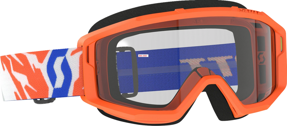 Youth Primal Goggles - Orange - Clear - Lutzka's Garage