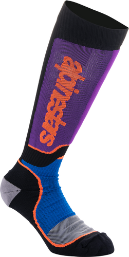 Youth MX Plus Socks - Black/Purple/Blue/Orange - Medium/Large