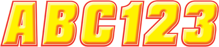 Sticker Kit - 2" - Yellow/Red - Lutzka's Garage