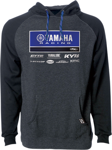 Yamaha 21 Racewear Hoodie - Charcoal/Black - Medium - Lutzka's Garage