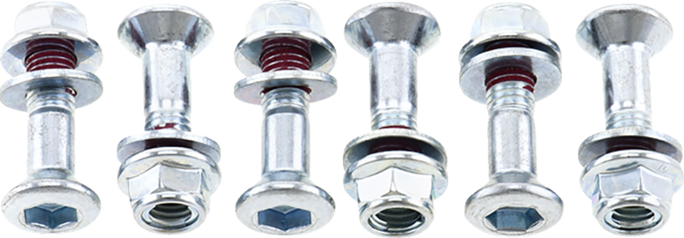 Fastener Kit - Hub-Savers/Sprocket - Double Locked - Silver - 6 Pack - Lutzka's Garage