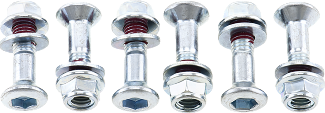 Fastener Kit - Hub-Savers/Sprocket - Double Locked - Silver - 6 Pack - Lutzka's Garage