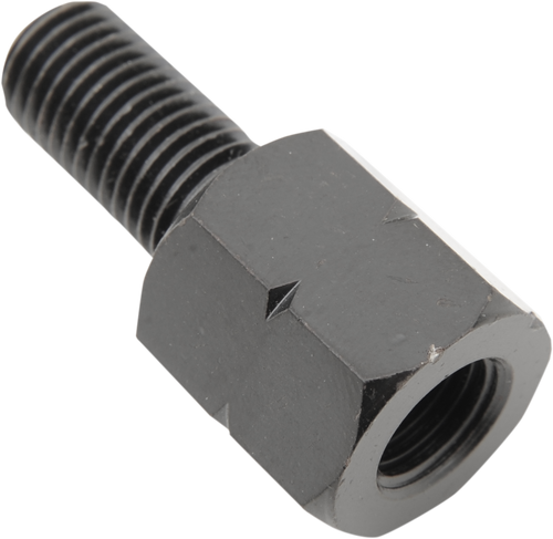 Adapter - Mirror - Universal - M10 x 1.25 Male | M10 x 1.25 (Left Hand) Female - Black - Lutzka's Garage