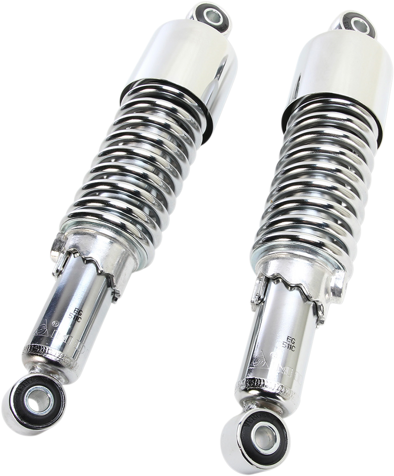 Custom Shorty Shocks with Shroud - Chrome Body/Chrome Spring Finish - Eye Lowering