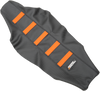 Ribbed Seat Cover - Black Cover/Orange Ribs - KTM
