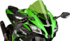 Race Windscreen - 14-1/4" - Green - Kawasaki - Lutzka's Garage