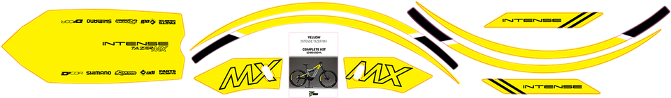Graphics Kit for Tazer MX - Yellow - Lutzka's Garage