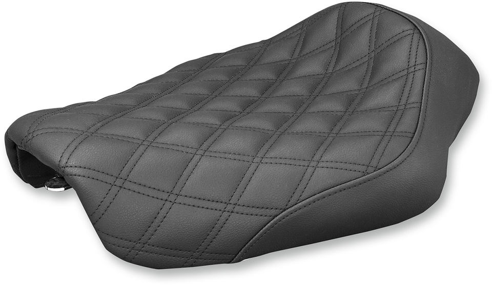 Renegade Solo Seat - Lattice Stitched - Black - Dyna - Lutzka's Garage