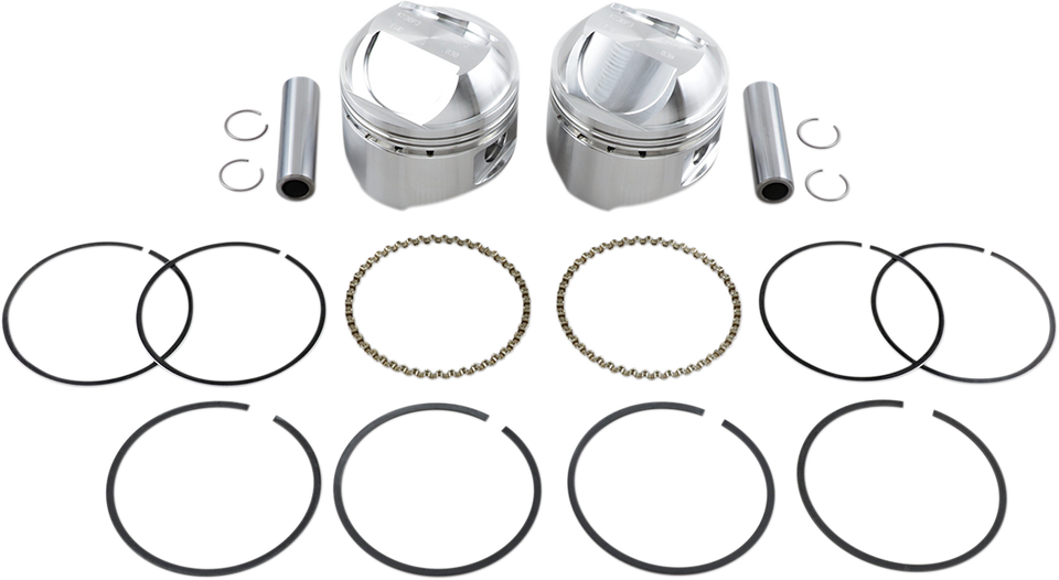 Piston Kit - +0.030" - High Compression - Big Twin 1340 cc 80"