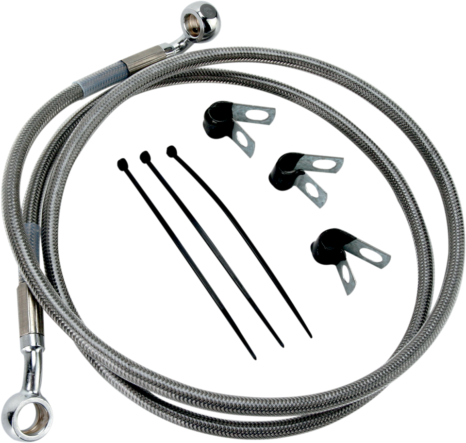 Brake Line - Front - +2" - Stainless Steel - Lutzka's Garage