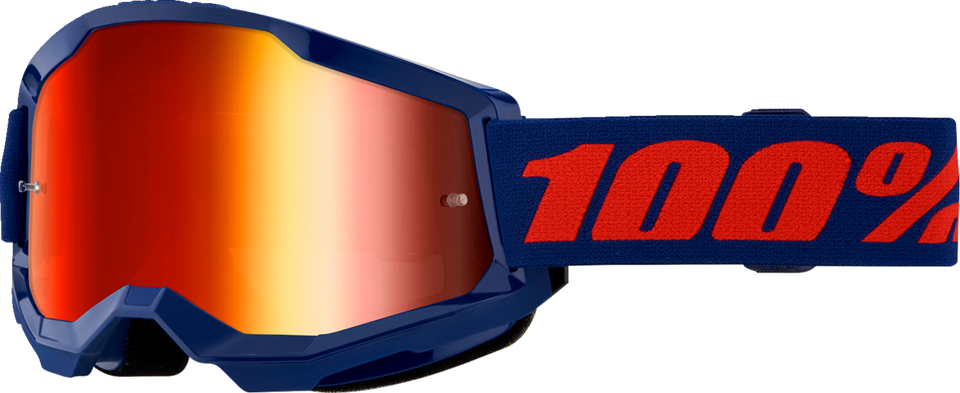 Strata 2 Goggle - Navy - Red Mirror - Lutzka's Garage