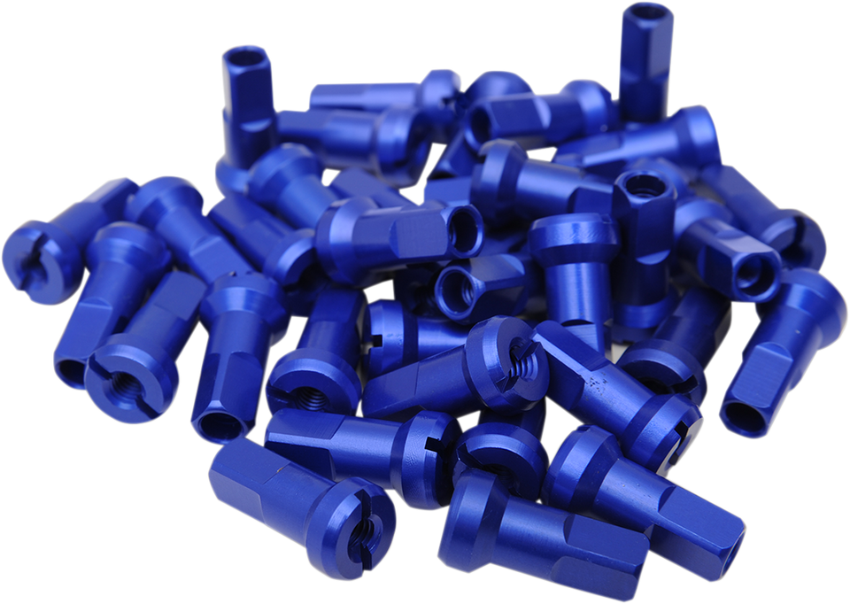 Spoke Nipples - MX1 - Blue - 9 Gauge - Set - Lutzka's Garage