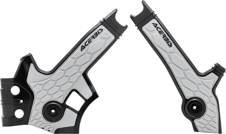 X-Grip Frame Guards - Black/Silver - DR 650S/SE - Lutzka's Garage