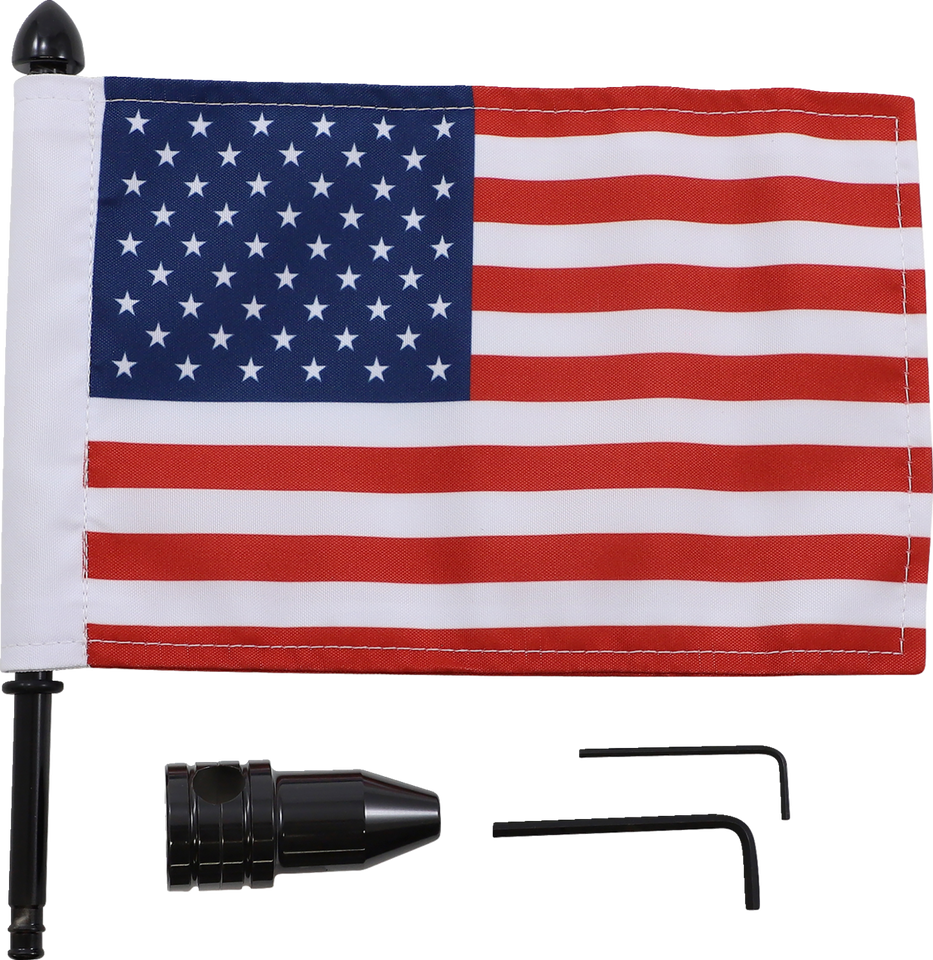 Saddlebag - Fixed Upright Flag Mount - 1/2" Bar - 6" X 9" Flag