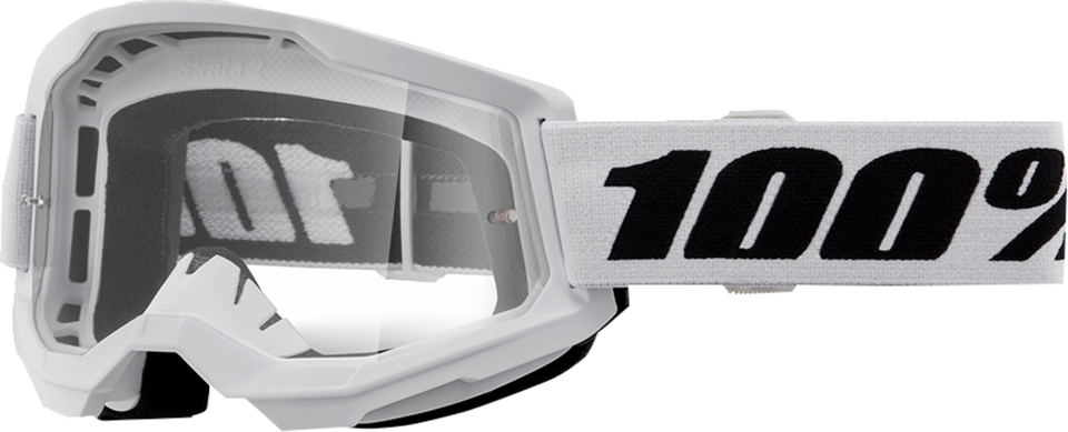 Strata 2 Goggle - White - Clear - Lutzka's Garage