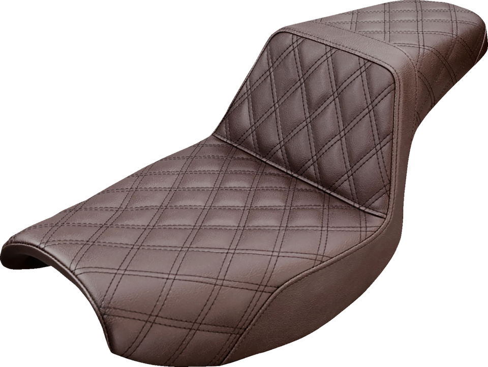 Step-Up Seat - Full Lattice Stitch - Brown - FXR - Lutzka's Garage