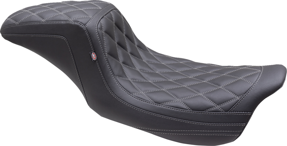 One Piece 2-Up Squareback Seat - Double Diamond - Gun Metal Stitch - FL 08-23