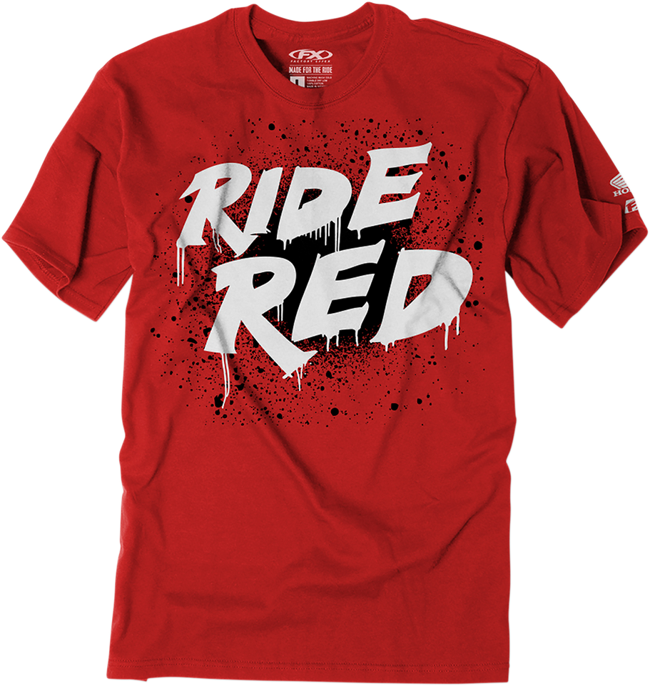 Youth Honda Splatter T-Shirt - Red - Medium - Lutzka's Garage