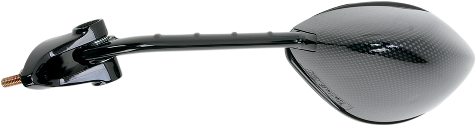 Mirror - Side View - Black/Carbon Fiber - Rectangle - Left - Kawasaki