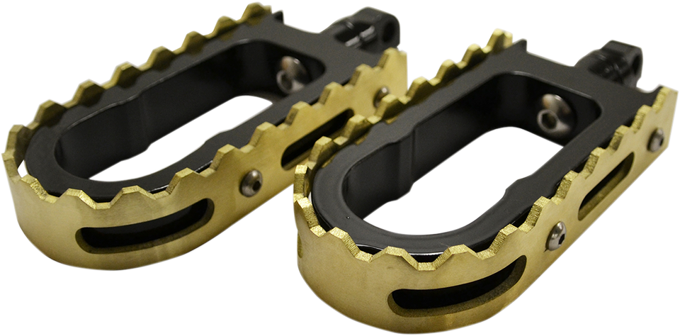BMX Footpegs - Black/Brass - Lutzka's Garage