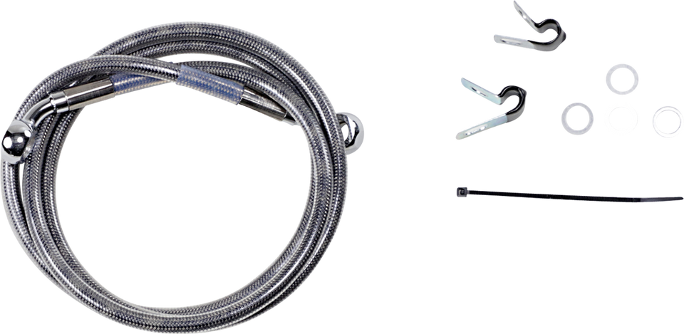 Brake Line - Front - +10" - Stainless Steel - XL - Lutzka's Garage