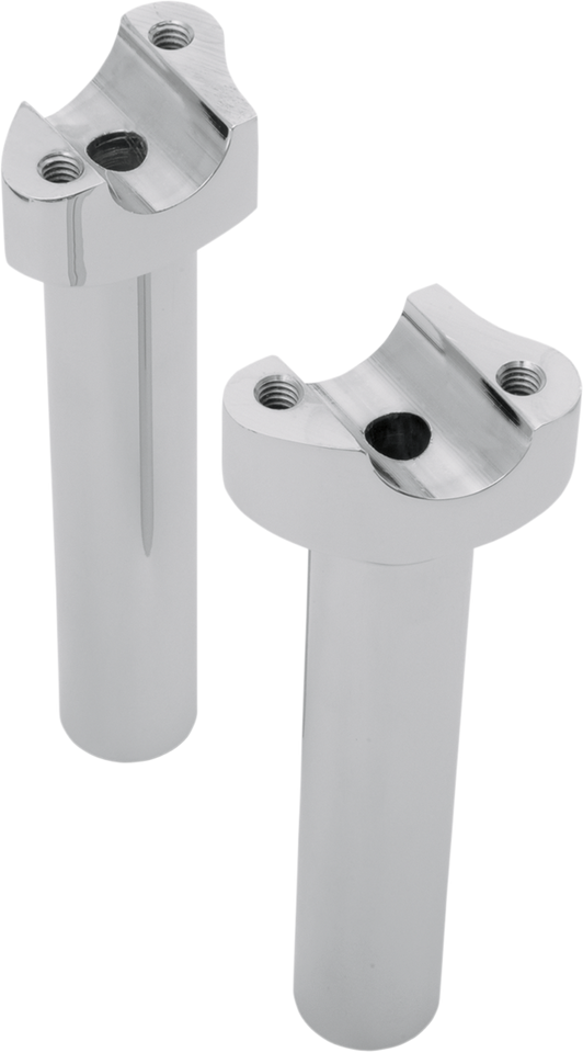 Risers - Straight - 6-1/2" - Chrome - Lutzka's Garage