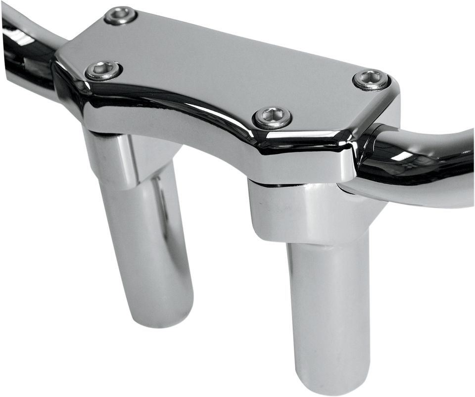 Risers - 4" - Buffalo - Top - Chrome - Lutzka's Garage