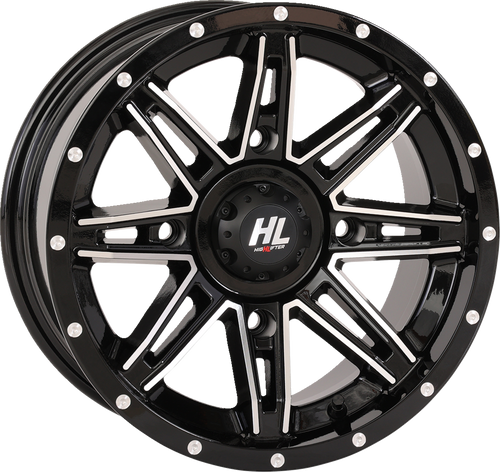 Wheel - HL22 - Front/Rear - Gloss Black w/Machined - 14x7 - 4/137 - 4+3 (+10 mm)