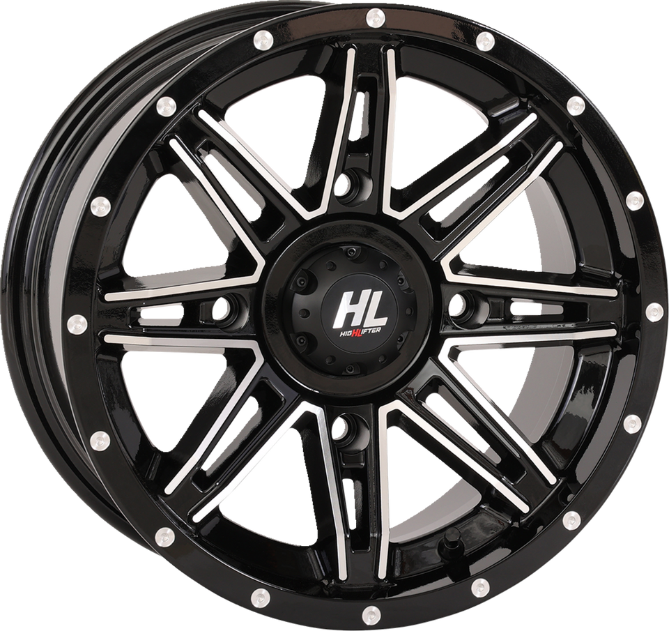 Wheel - HL22 - Front/Rear - Gloss Black w/Machined - 14x7 - 4/137 - 4+3 (+10 mm)
