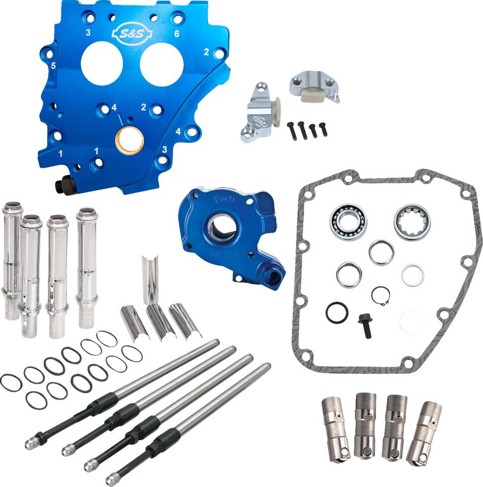 Cam Chest Kit without Cams - Chain Drive - Oil Cooled - Chrome Pushrods - Twin Cam